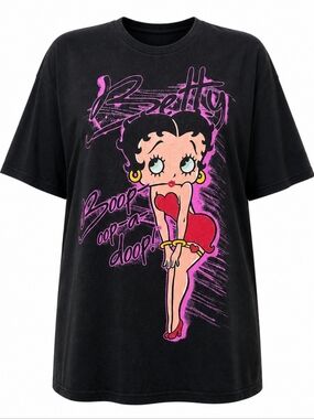 Womens 1X Oversized Graphic Tee BETTY BOOP Relaxed Fit GRAPHIC TEE NWT